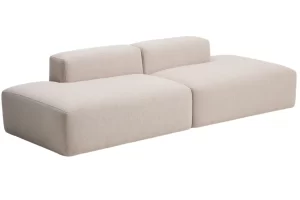 Kave Home Béžová trojmístná pohovka Blok 290 cm
