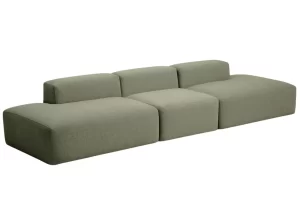 LaForma Zelená čtyřmístná pohovka Blok 380 cm