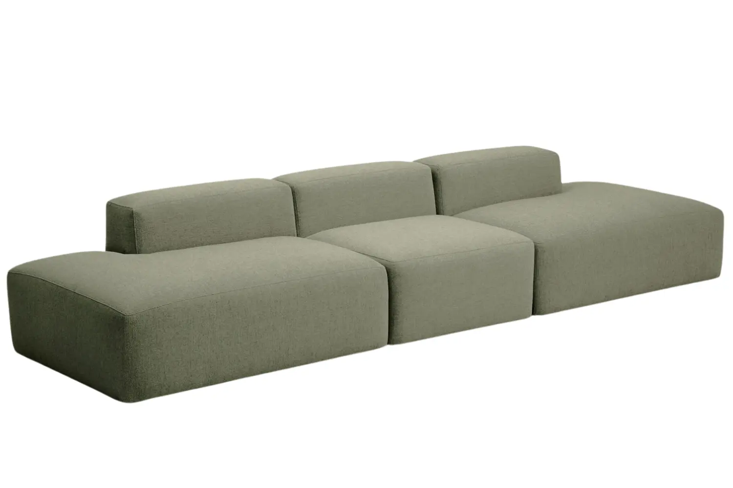 LaForma Zelená čtyřmístná pohovka Blok 380 cm