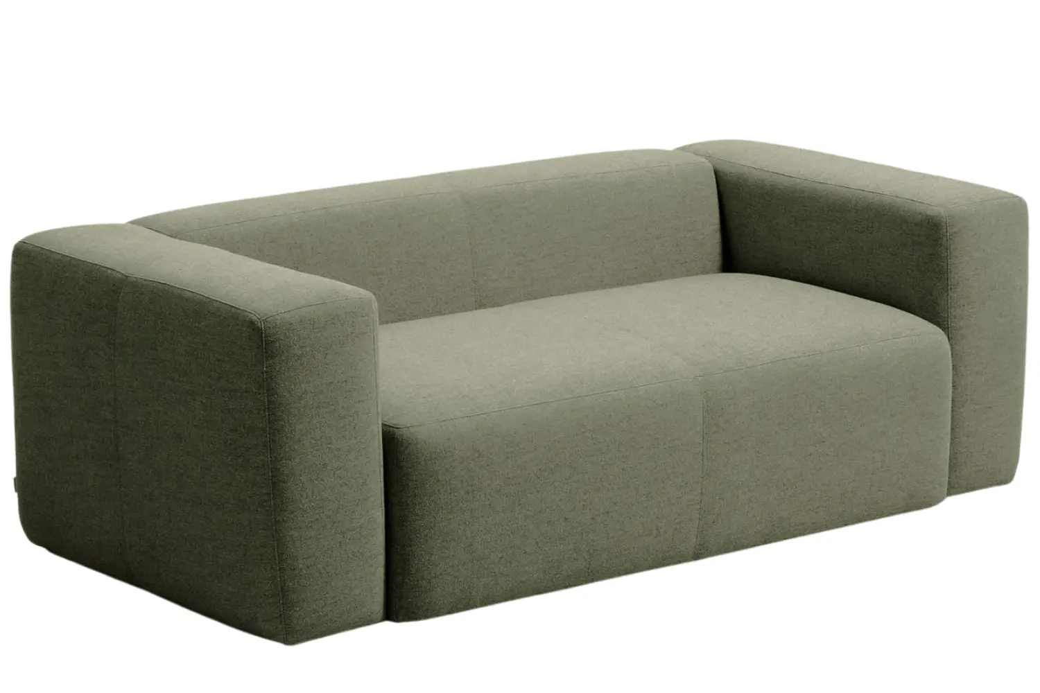 Kave Home Zelená dvoumístná pohovka Blok 210 cm