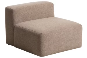 Kave Home Hnědé křeslo Blok 90 cm