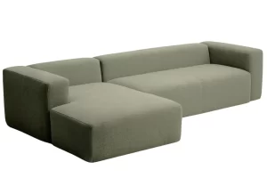 Kave Home Zelená rohová pohovka Blok 330 cm
