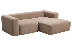 Kave Home Hnědá rohová pohovka Blok 240 cm