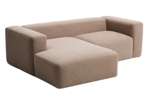 Kave Home Hnědá rohová pohovka Blok 240 cm