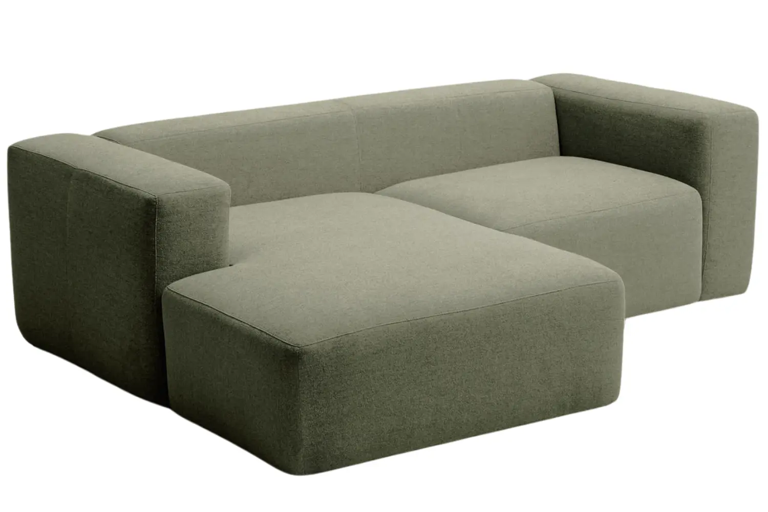 Kave Home Zelená rohová pohovka Blok 240 cm