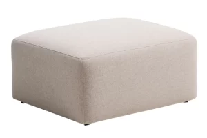 Kave Home Béžová čalouněná podnožka Blok 90 x 74 cm