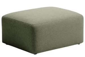 Kave Home Zelená čalouněná podnožka Blok 90 x 74 cm