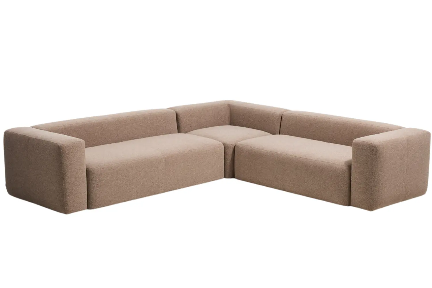Kave Home Hnědá rohová pohovka Blok 320 x 290 cm