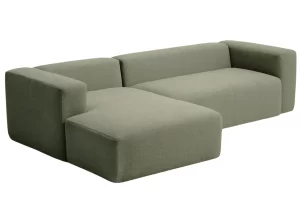 Kave Home Zelená rohová pohovka Blok 300 cm