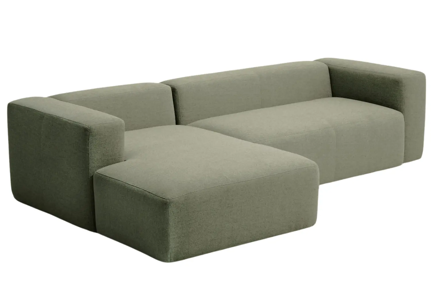 Kave Home Zelená rohová pohovka Blok 300 cm