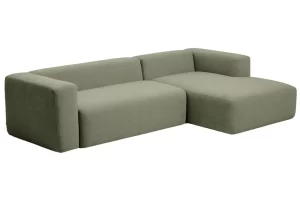 Kave Home Zelená rohová pohovka Blok 300 cm