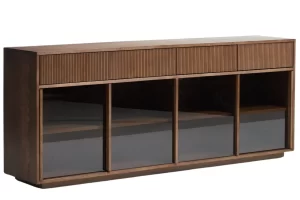 Kave Home Hnědá komoda Helvine 200 x 40 cm
