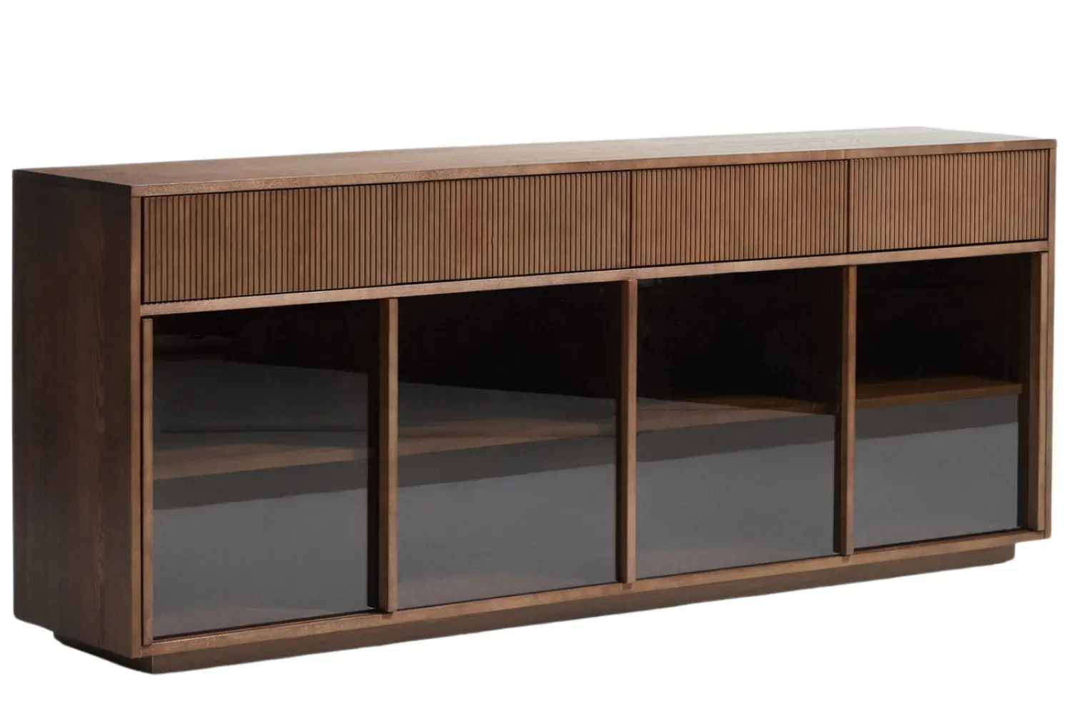 Kave Home Hnědá komoda Helvine 200 x 40 cm