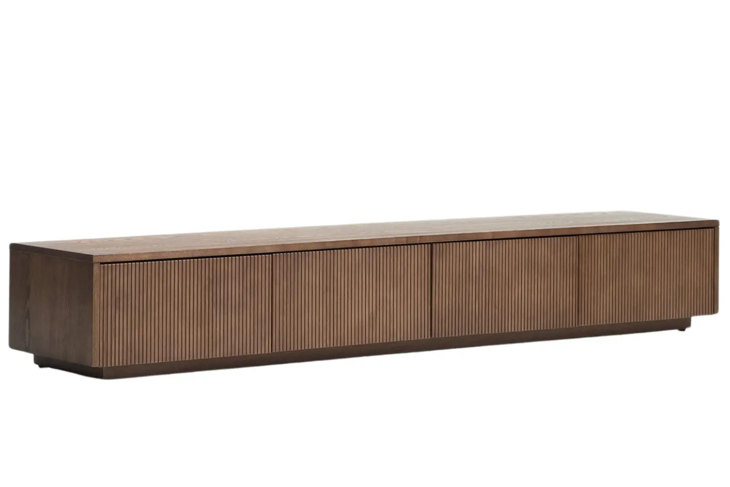 Kave Home Hnědý TV stolek Helvine 200 x 40 cm