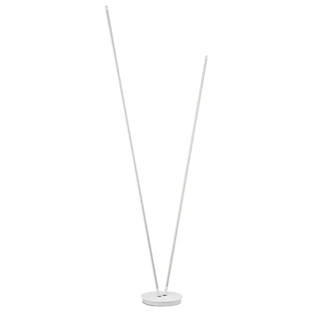 Nova Luce Bílá kovová stojací LED lampa Intec 184 cm