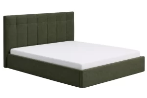 Kave Home Zelená dvoulůžková postel Darnela 180 x 200 cm s úložným prostorem
