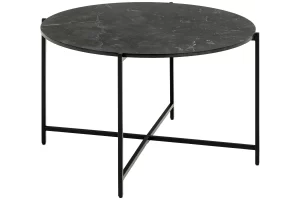 Scandi Černý konferenční stolek Lamoine Ø70 cm