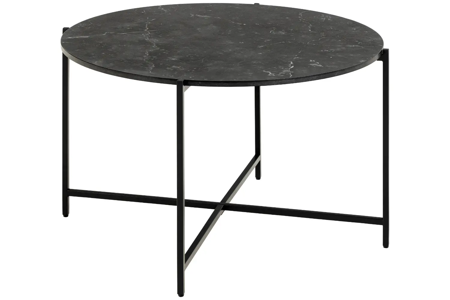 Scandi Černý konferenční stolek Lamoine Ø70 cm