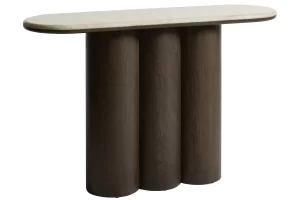 Unique Furniture Béžový mramorový toaletní stolek Piazze 120 x 38 cm