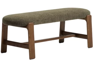 Kave Home Zelená ořechová lavice Granite 120 cm