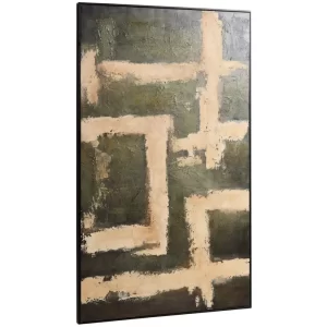 Kave Home Béžovo-zelený abstraktní obraz Emeri 200 x 120 cm