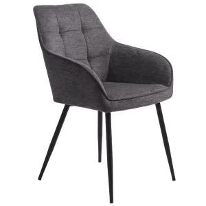 Unique Furniture Šedá čalouněná jídelní židle Nolan