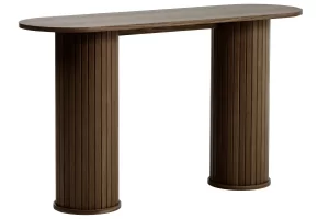 Unique Furniture Tmavý dubový toaletní stolek Nola 130 x 40 cm