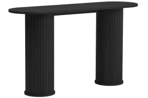 Unique Furniture Černý dubový toaletní stolek Nola 130 x 40 cm