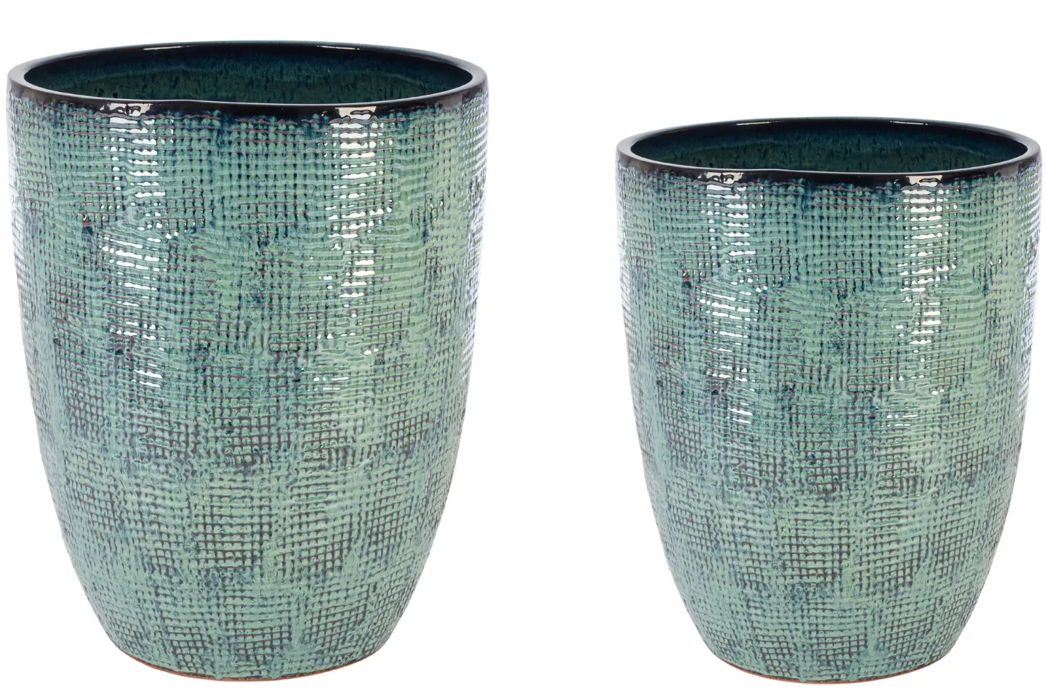 Bizzotto Set dvou zelených zahradních květináčů Sawan Ø30/43 cm