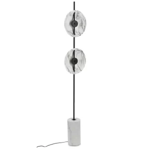Bizzotto Černo-bílá stojací lampa Wellen 170 cm