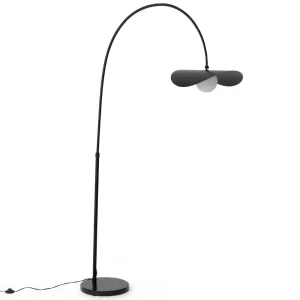 Bizzotto Černá stojací lampa Weert 226 cm