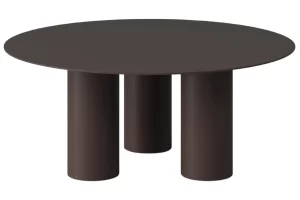 Micadoni Hnědý kovový konferenční stolek Archie 80 cm