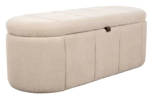 Zuiver Béžová čalouněná lavice PUFFY L