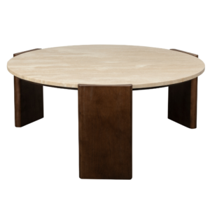 Dutchbone Béžový kamenný konferenční stolek VALCOUR  90 cm
