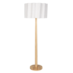 Dutchbone Dřevěná stojací lampa SCALLOP 149 cm