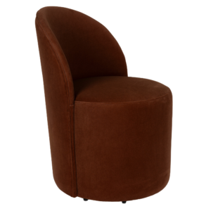 Zuiver Hnědé sametové lounge křeslo PLUSH