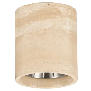 Nova Luce Travertinové venkovní stropní LED světlo Balma 10 cm