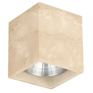 Nova Luce Travertinové venkovní stropní LED světlo Balma 10 x 10 cm