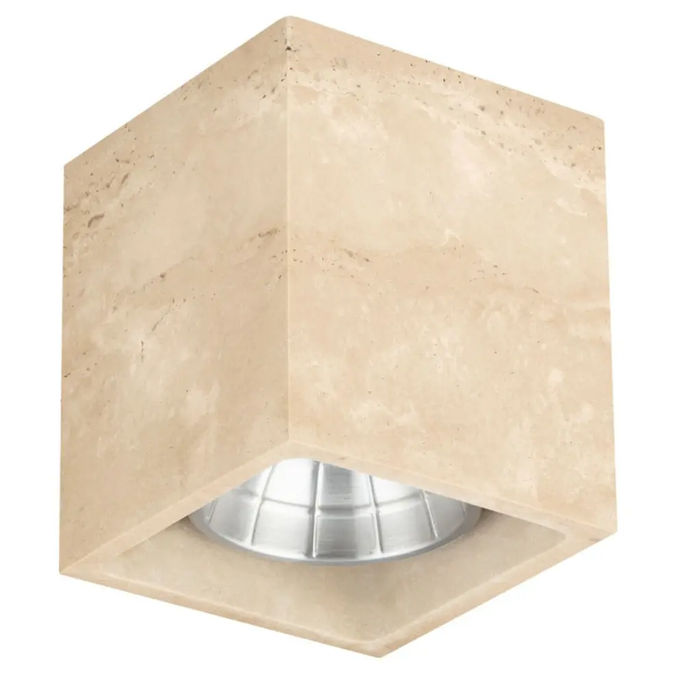 Nova Luce Travertinové venkovní stropní LED světlo Balma 10 x 10 cm