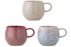 Bloomingville Set tří barevných kameninových hrnků Addison 500 ml