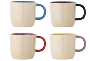 Bloomingville Set čtyř barevných kameninových hrnků Vista 185 ml