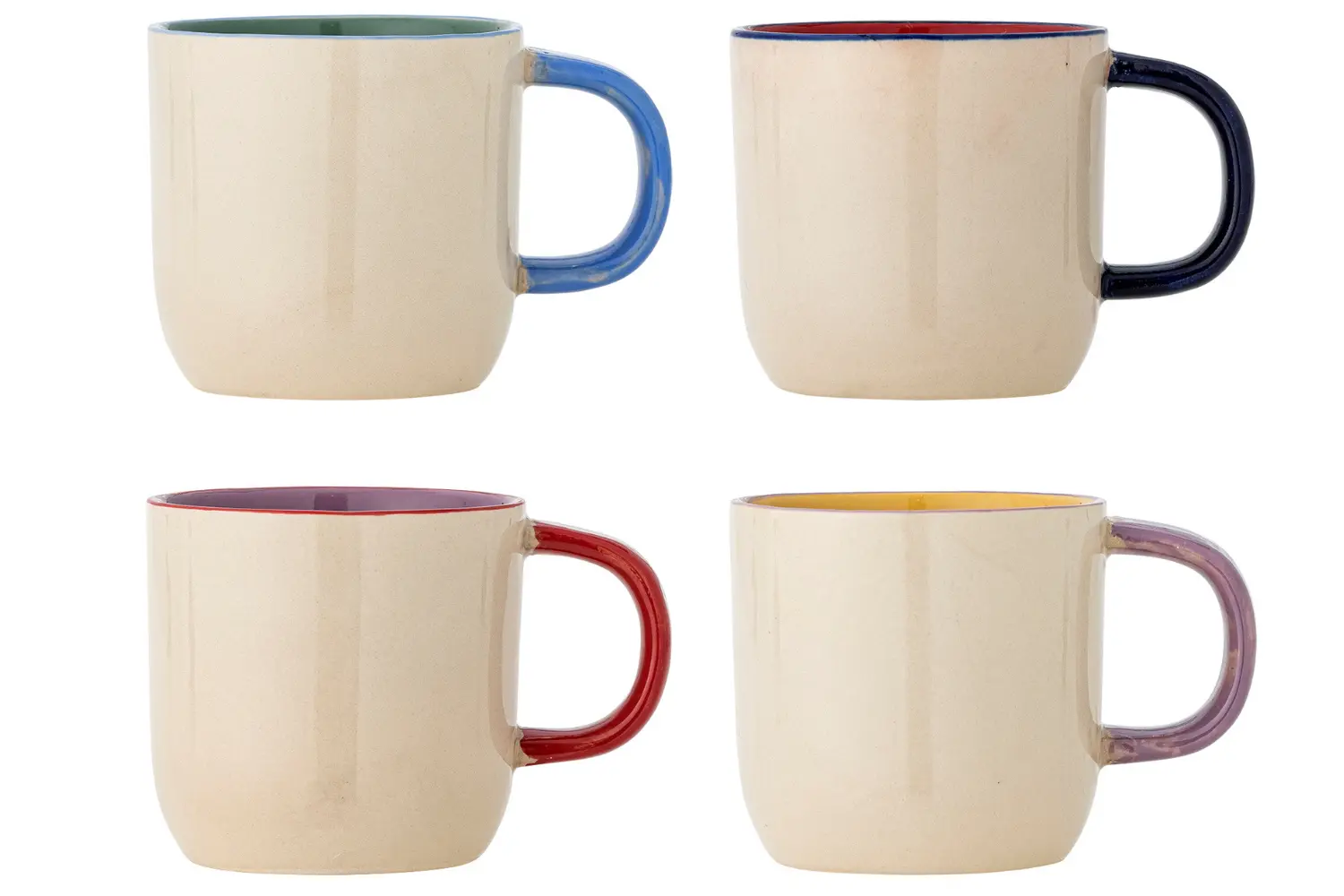 Bloomingville Set čtyř barevných kameninových hrnků Vista 185 ml