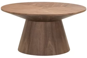 NovaNook Ořechový konferenční stolek Mariel ⌀90 cm