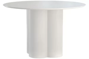 NovaNook Béžovošedý lakovaný jídelní stůl ⌀Colona 120 cm