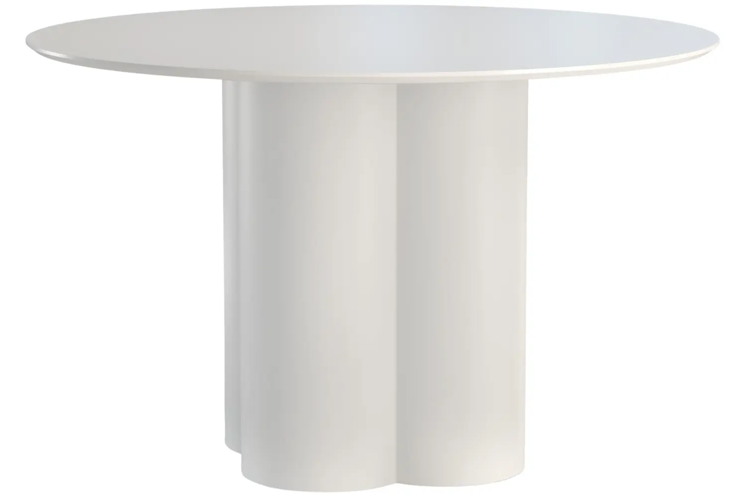 NovaNook Béžovošedý lakovaný jídelní stůl ⌀Colona 120 cm