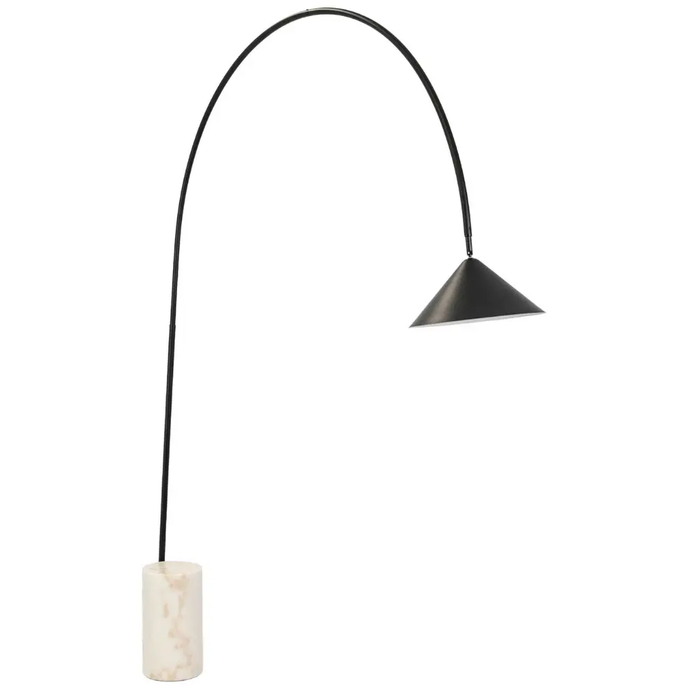 Angel Cerdá Černá kovová stojací lampa No. 8104