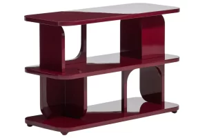 Kave Home Lesklý červený lakovaný regál Aduma 66 x 100 cm