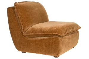Dutchbone Koňakově hnědé čalouněné křeslo RADLEY