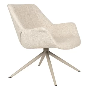 Zuiver Béžové čalouněné otočné lounge křeslo DOULTON