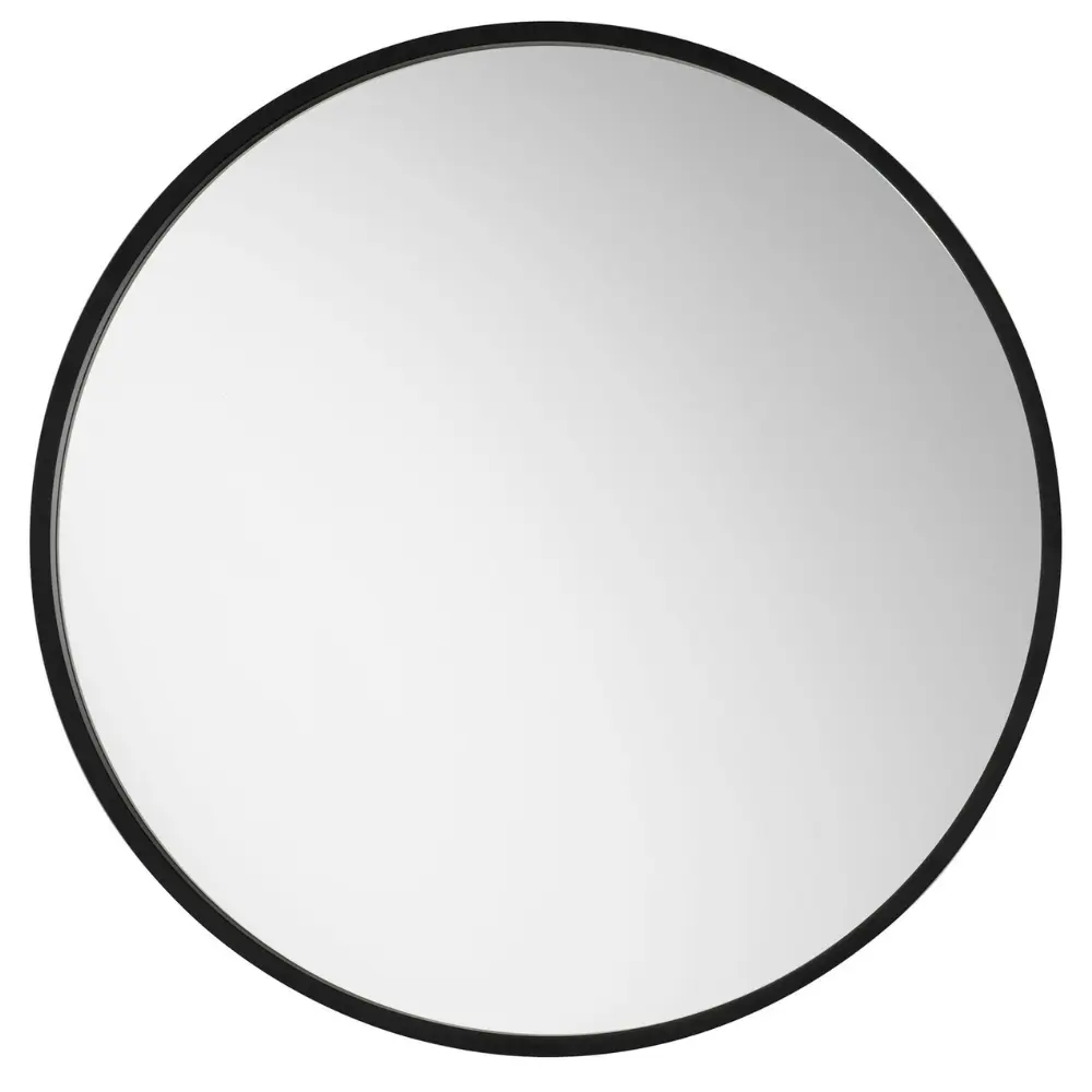 Nova Luce Černé kovové nástěnné zrcadlo Rossi 50 cm